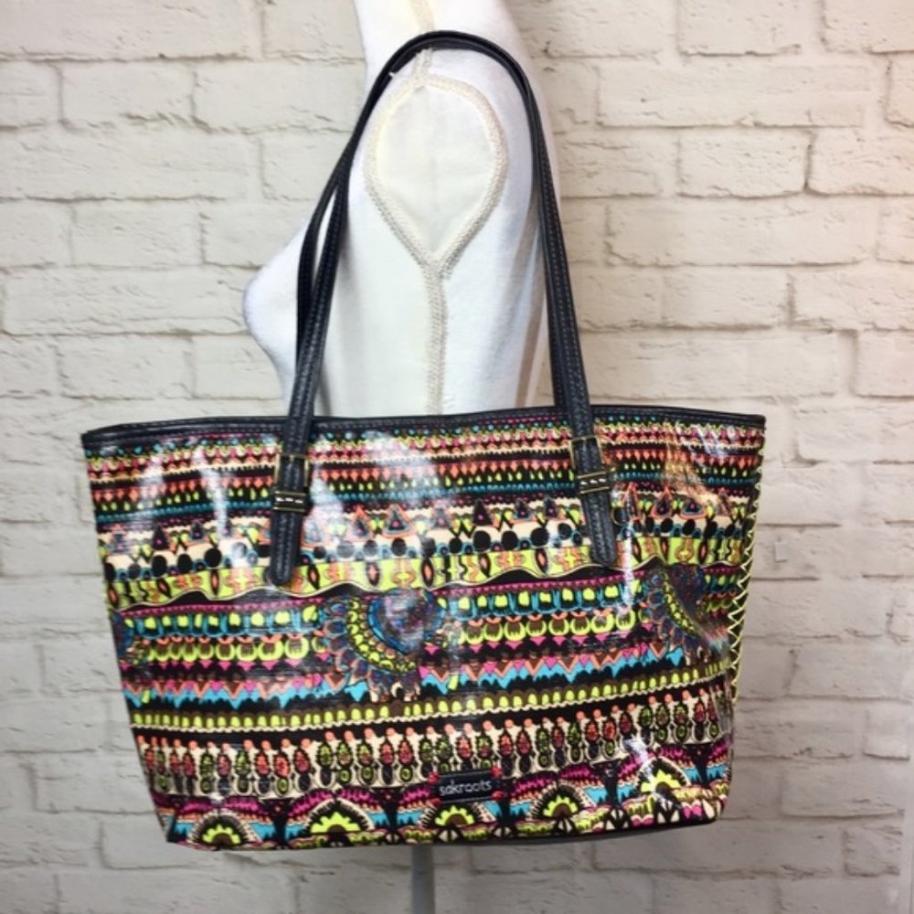 Sakroots Medium Carry All Tribal print tote